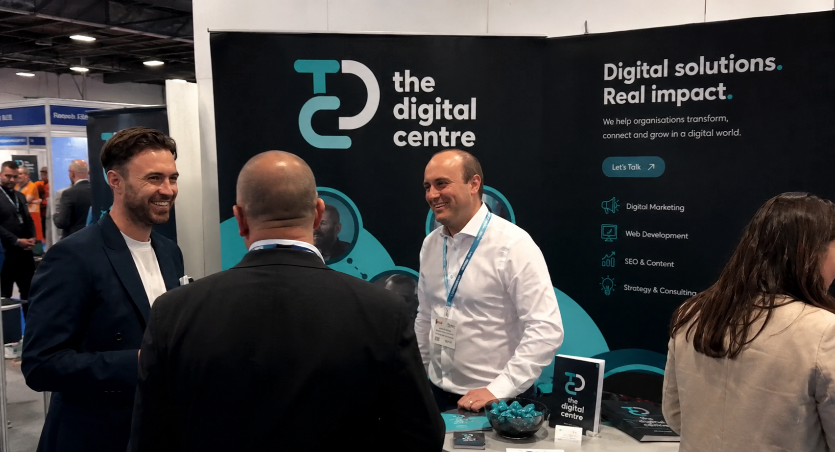 The Digital Centre team meeting businesses at an industry event
